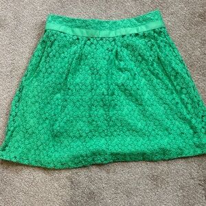 The Limited Vibrant Green A-Line Skirt